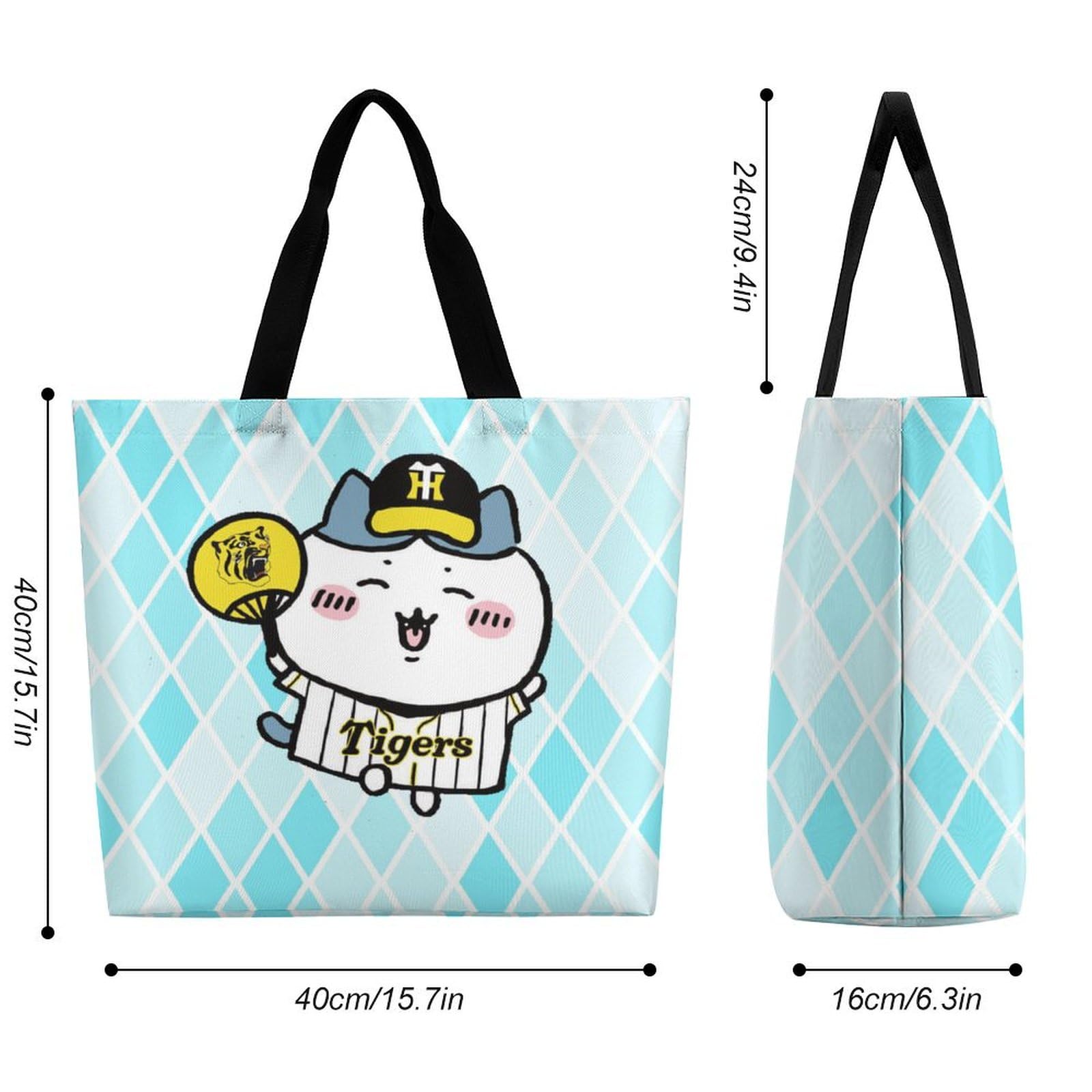 Amazon.co.jp: [阪神タイガース-ハチワレ] エコバッグ 折りたたみ