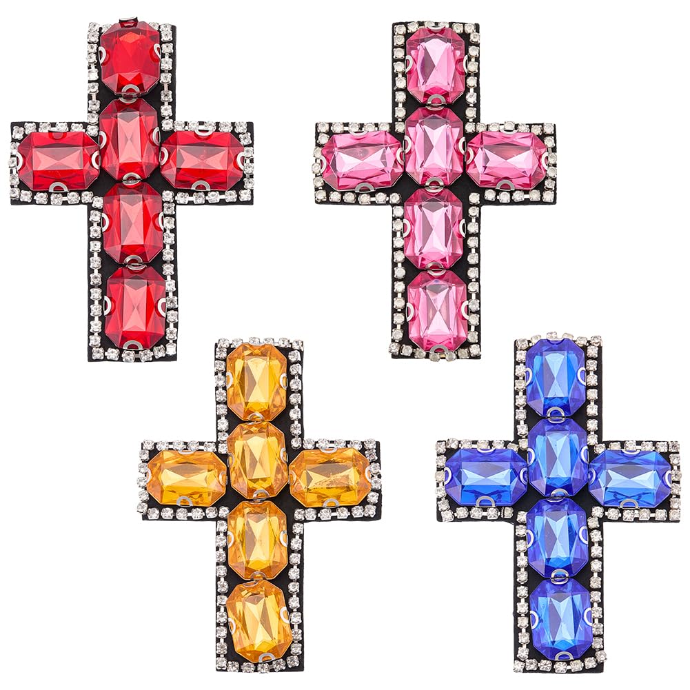 Écusson croix strass écussons à coudre sur vêtements veste jean et chapeau