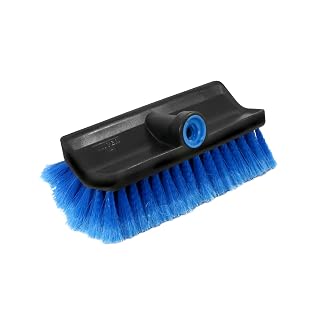 Unger Professional Lock-On HydroPower 10” Bi-Level Soft Wash Brush, Compatible with Waterflow Poles, Outdoor Cleaning Supplies, Great for Patios, Siding, Windows, Cars, and Boats - Amazon product rated Grade A