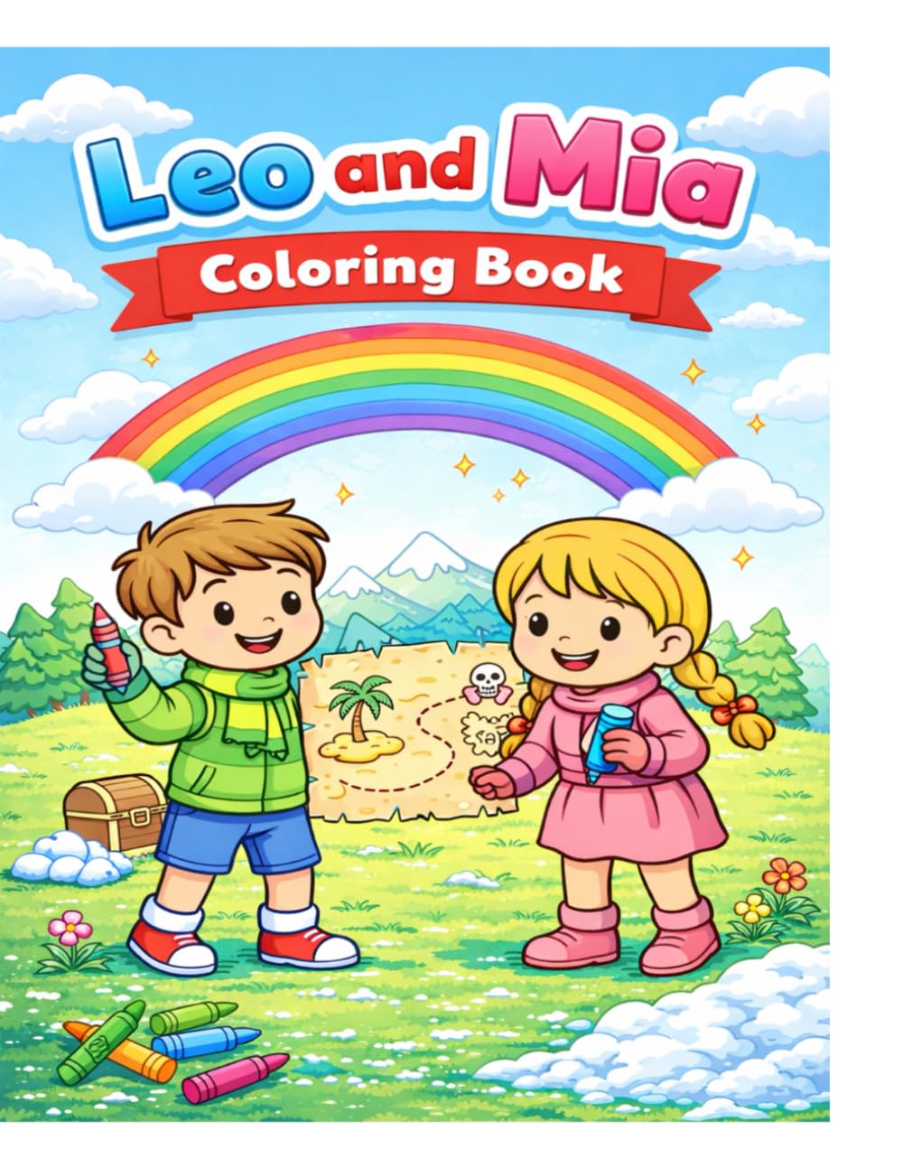 Leo and Mia Coloring Book: – A Cute Kids Coloring Book for Ages 3–7
