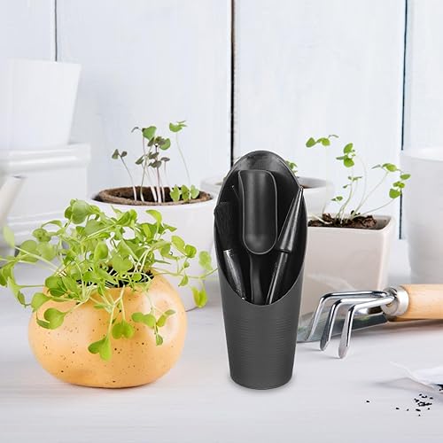 Miniatura 6 de GANAZONO Juego de 2 macetas transplantadoras, accesorios para el cuidado de las plantas, rastrillo de jardín, herramientas de plantación de flores,