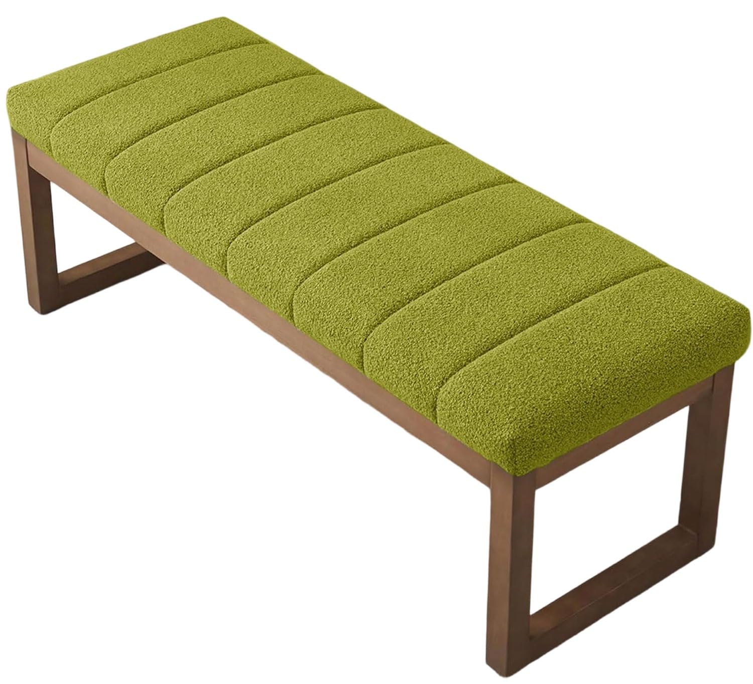 uyeoco Indoor/Outdoor Bench Cushion – 120cm/150cm/100cm/90cm x 40cm/35cm/30cm/25cm – Non-Slip Seat Pad for Bay Windows, Garden Patio, Long Chairs, Swings & Porch Furniture(Tender green,40x165x5cm)