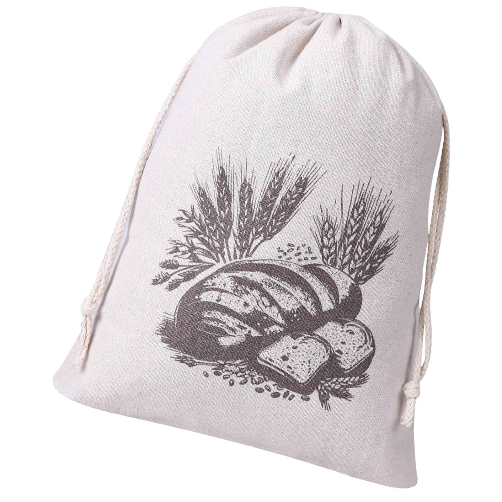 Maxtonser Washable Cotton Bread Bag with Lining Secure Drawstring Design Perfect For French Bread Sourdough Buns Bakery Storage
