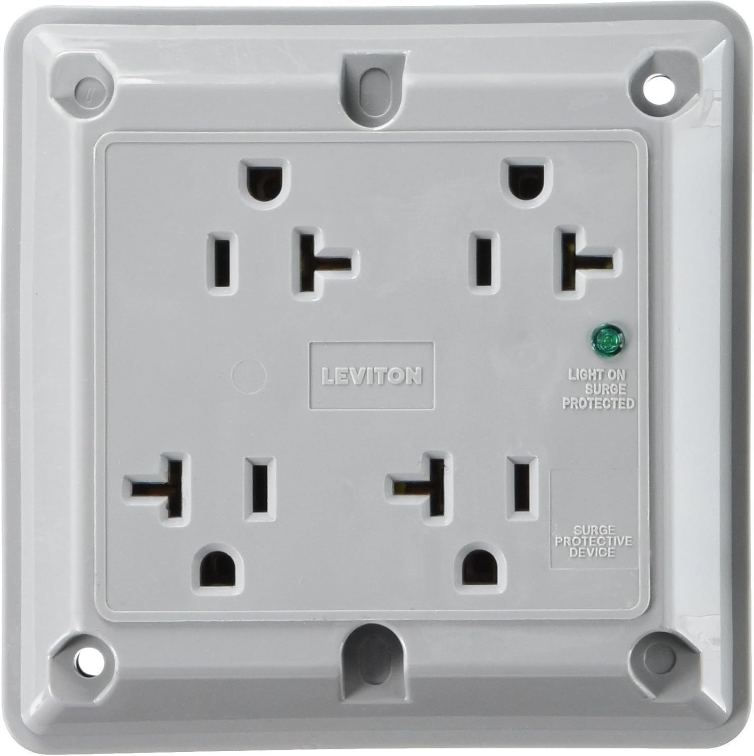 Leviton 20-Amp 125-Volt 4-In-1 Receptacle, 5490-IG, Orange