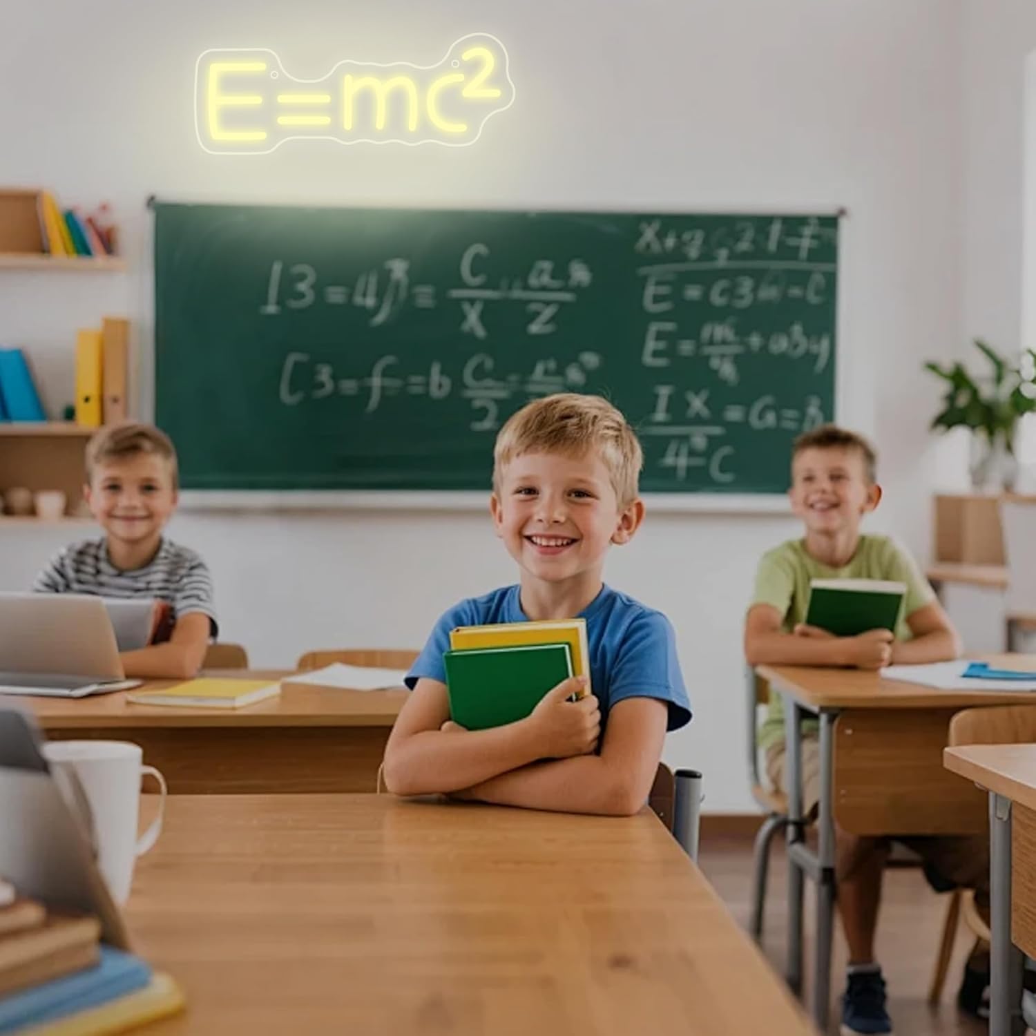 Mass Energy Equivalence E=mc² Neon Sign, Neon Lights for Classroom Decor Science decor, Adjustable LED Sign for Science Themed Gifts Study ldeal Gift with USB Powered