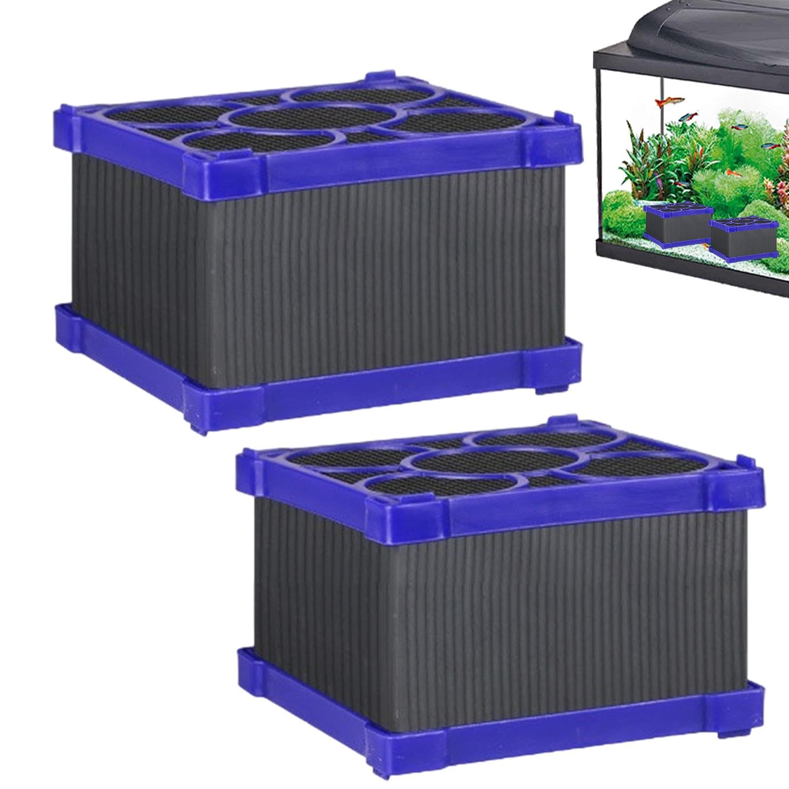 Filtro de cubo para pecera, purificador de agua de carbón activado, fuerte filtración y absorción, filtro de agua para acuario, pecera