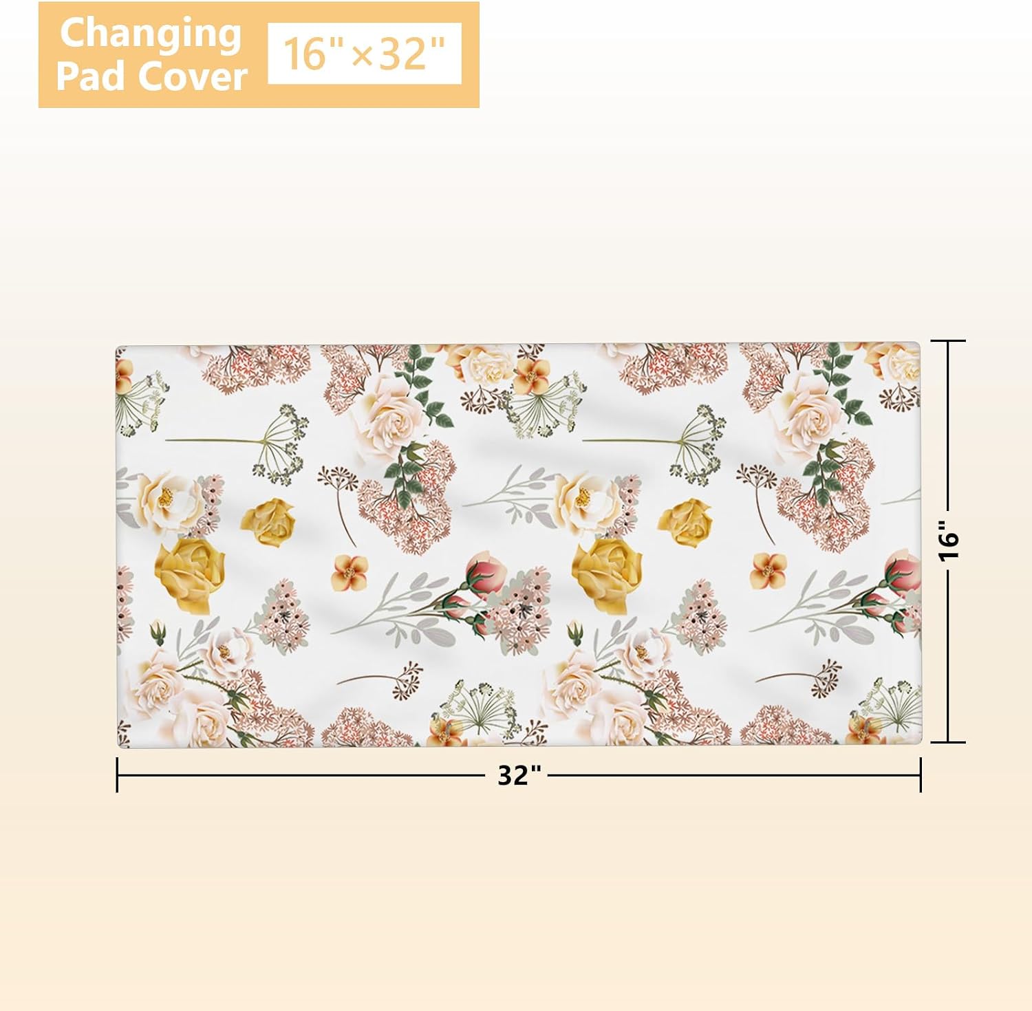 Terwex Personalized Baby Bedding Set for Baby Girls- 3 Pcs Custom Infant Bedding Sets with Name, Soft Yellow Flower Nursery Bedding Set, Double Layer Toddler Bedding Sets, Newborns Customized Gifts