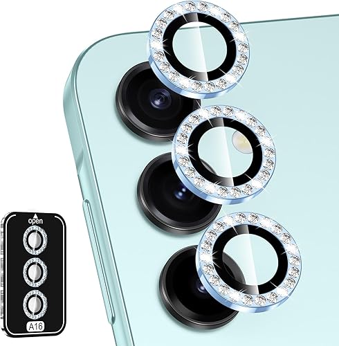 Miniatura 201 de Protector de lente de cámara para Samsung Galaxy S25 FE, cubierta individual de lente de vidrio templado con anillo de metal, [fuerte adsorción]