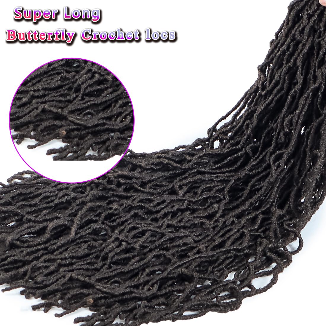 36 Inch Faux Locs Crochet Hair 6Pscks New Soft Locs Crochet Hair Pre Looped Long Synthetic Goddess Locs Crochet Braiding Hair Extension for Black Women (4# - Image 3