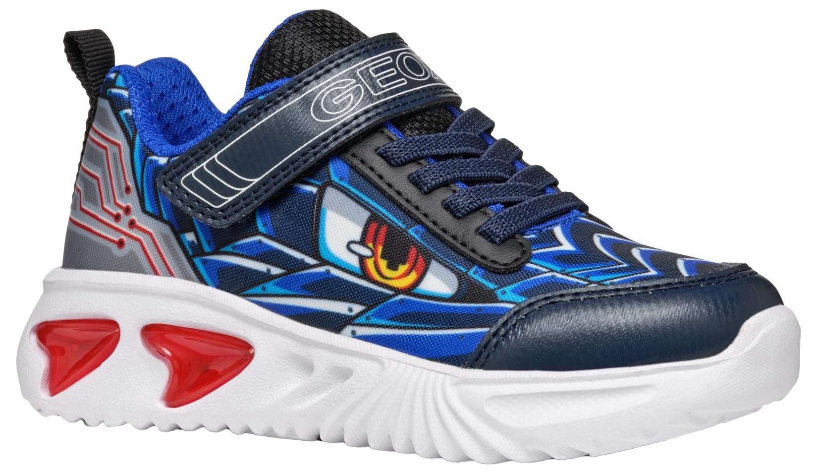 Geox J Assister BOY B Sneaker, Navy/Royal, 6 UK Child