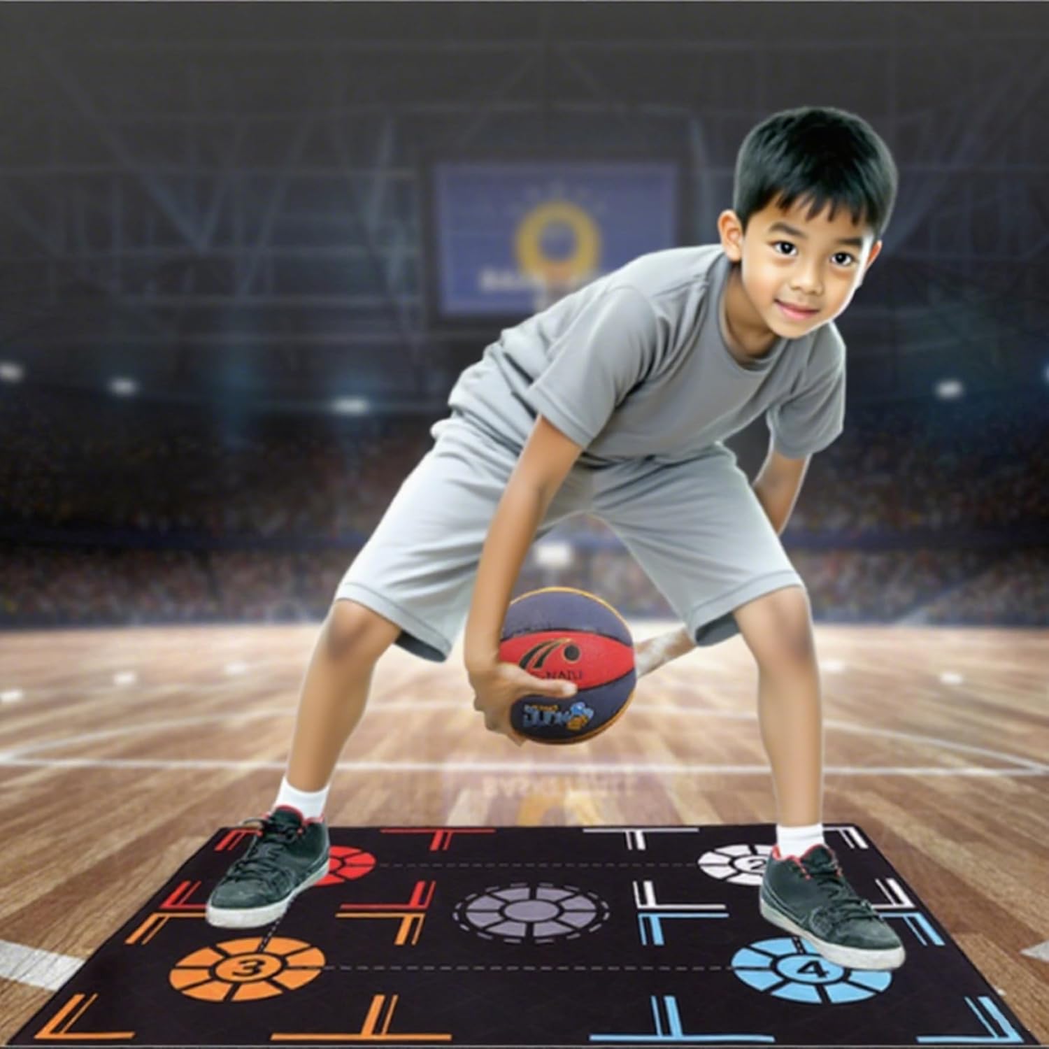 Basketball Pads for Training Professional Footwork Rubber Basketball Training Equipment Non-Slip Silent Equipment Accessories Gear.-