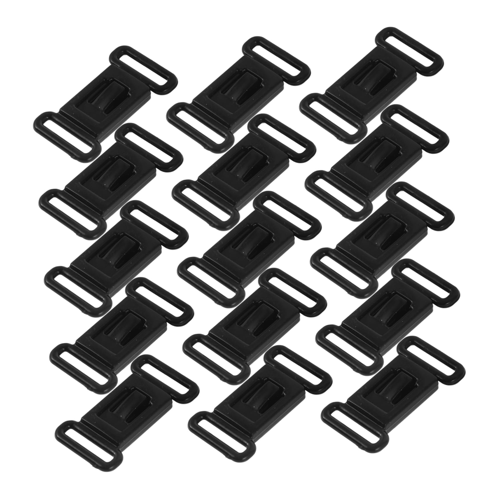 HOMSFOU 400 Sätze Unterwäsche-Knopf weiblicher BH-Einsteller weibliches Accessoire BH-Schnalle für den täglichen Gebrauch BH-Haken ersetzen Bequeme BH-Schnalle Harz Black