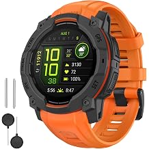 OVERSTEP Watch Band Compatible with Garmin Instinct 3 Solar/Amoled 45mm 22mm Silicone Replacement Strap for Instinct 3 Smartwatches
