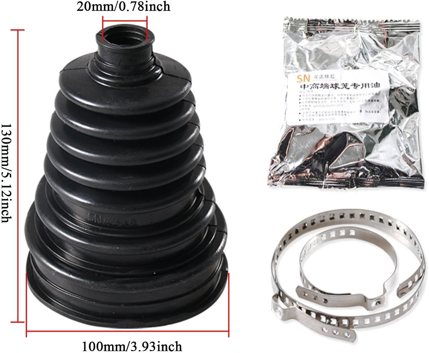 CV Boot Repair Kit | Vehicle Drive Shaft Cover with Clamp - CV Boot | for Car Repair Installation Chassis Protection