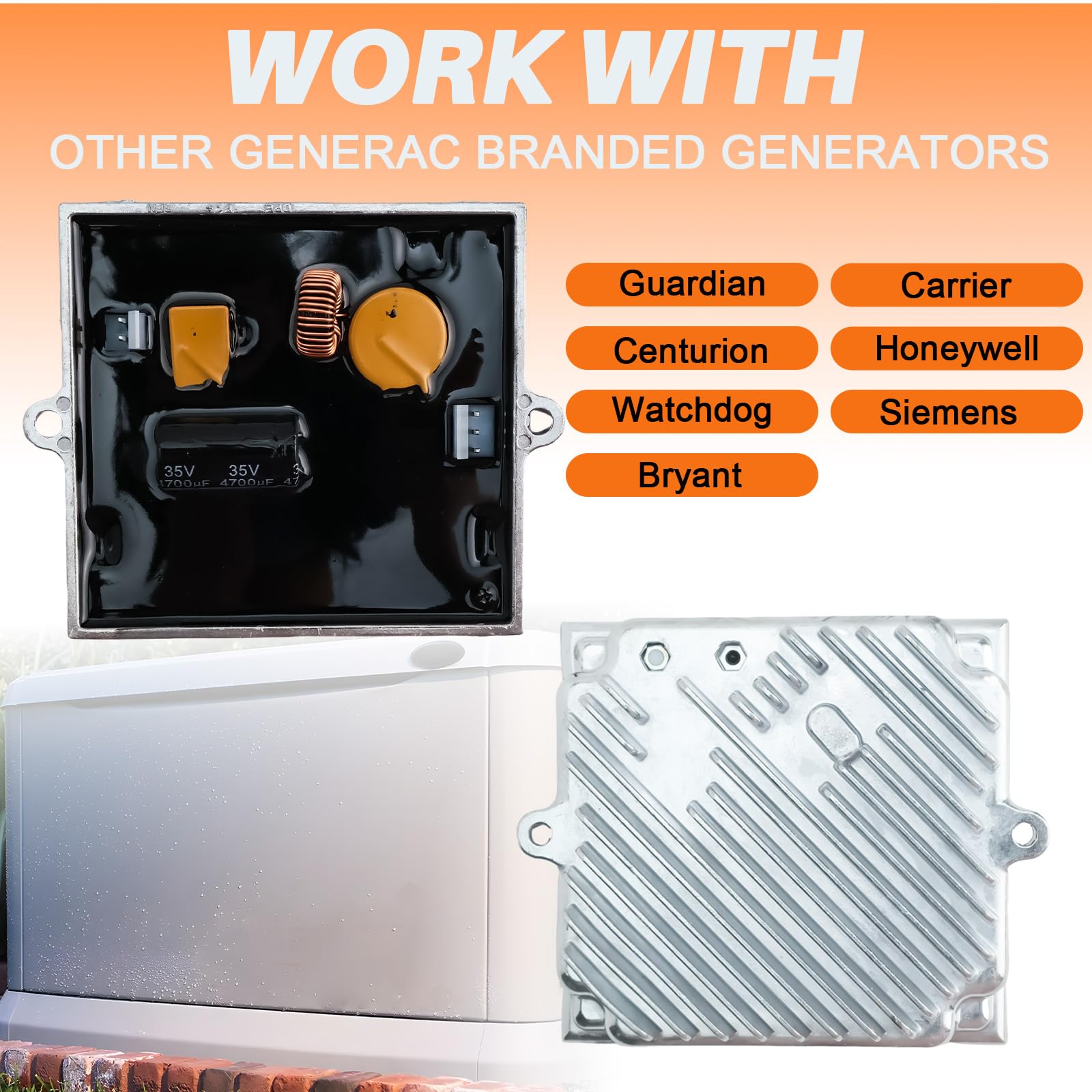 0A18010SRV Generator Battery Charger Used on Generac Branded Models 7KW 12KW 15KW Air Cooled Home Standby Generators A1801 0A1801