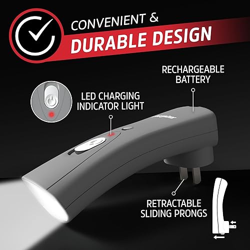 Miniatura 7 de Energizer Weatheready - Luz de mano compacta recargable, linterna LED de emergencia, encendido automático, batería incorporada incluida, 3 unidades