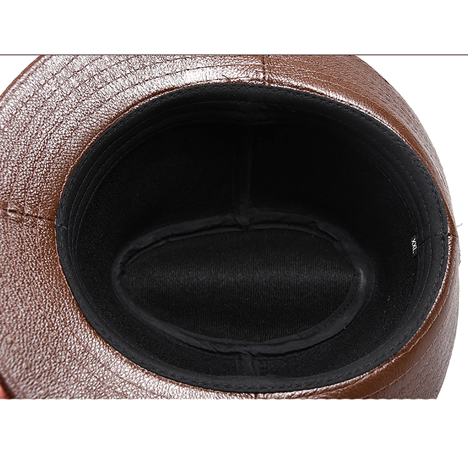 Sombreros de invierno, cuero para hombre jazz gorra vintage sombrero de vaca gran ala fedora otoño 55-62 cm