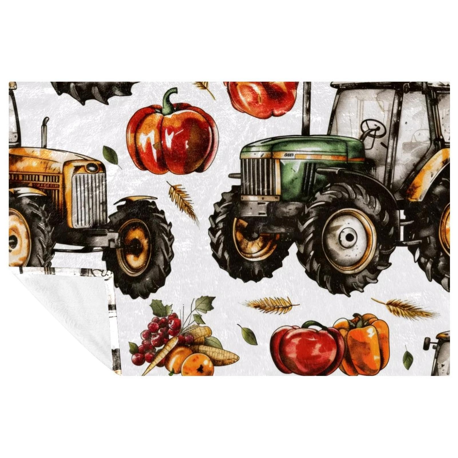Couverture douce Harvest Farm chaude et confortable pour lit et canapé, 150x100 cm