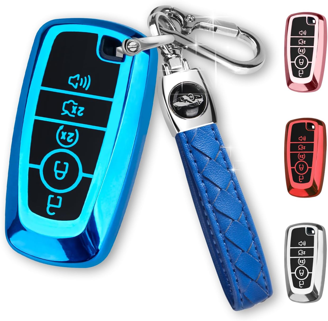 MILD EAST for Ford Key Fob Cover with Keychain, Car Key