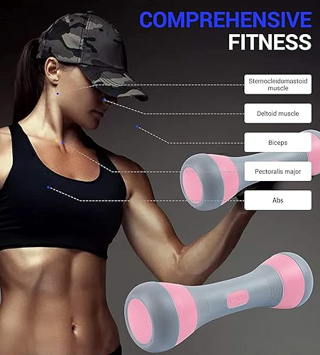 Miniatura 5 de Nice C Adjustable Dumbbells Weights, Neoprene All-in-1 Options, Non-Slip, All-Purpose, Home, Gym, Office