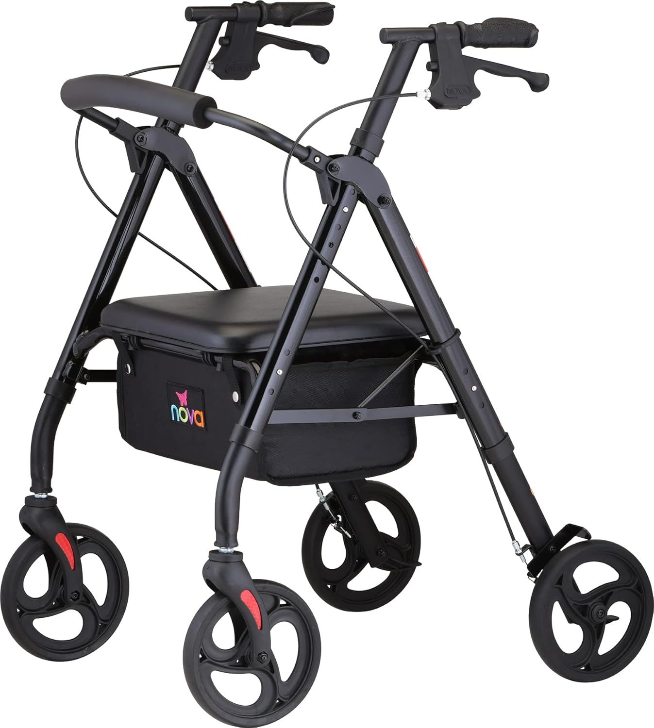 NOVA Star 8 OS Rollator Walker with Perfect Fit Size System