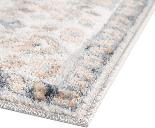 Miniatura 5 de Unique Loom Oxford Collection - Alfombra Sheldonian (8 x 10 pies, rectangular, cremaazul marino)