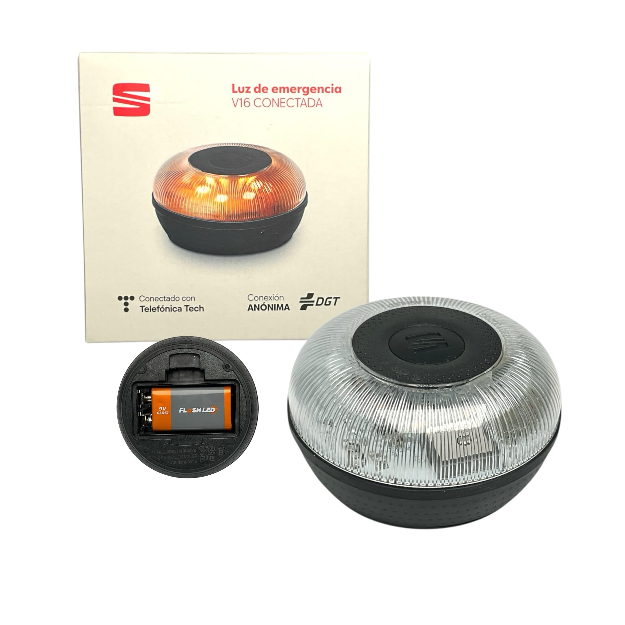 Original SEAT Luz de emergencia Homologada V16 - Conectada a DGT 000052122G