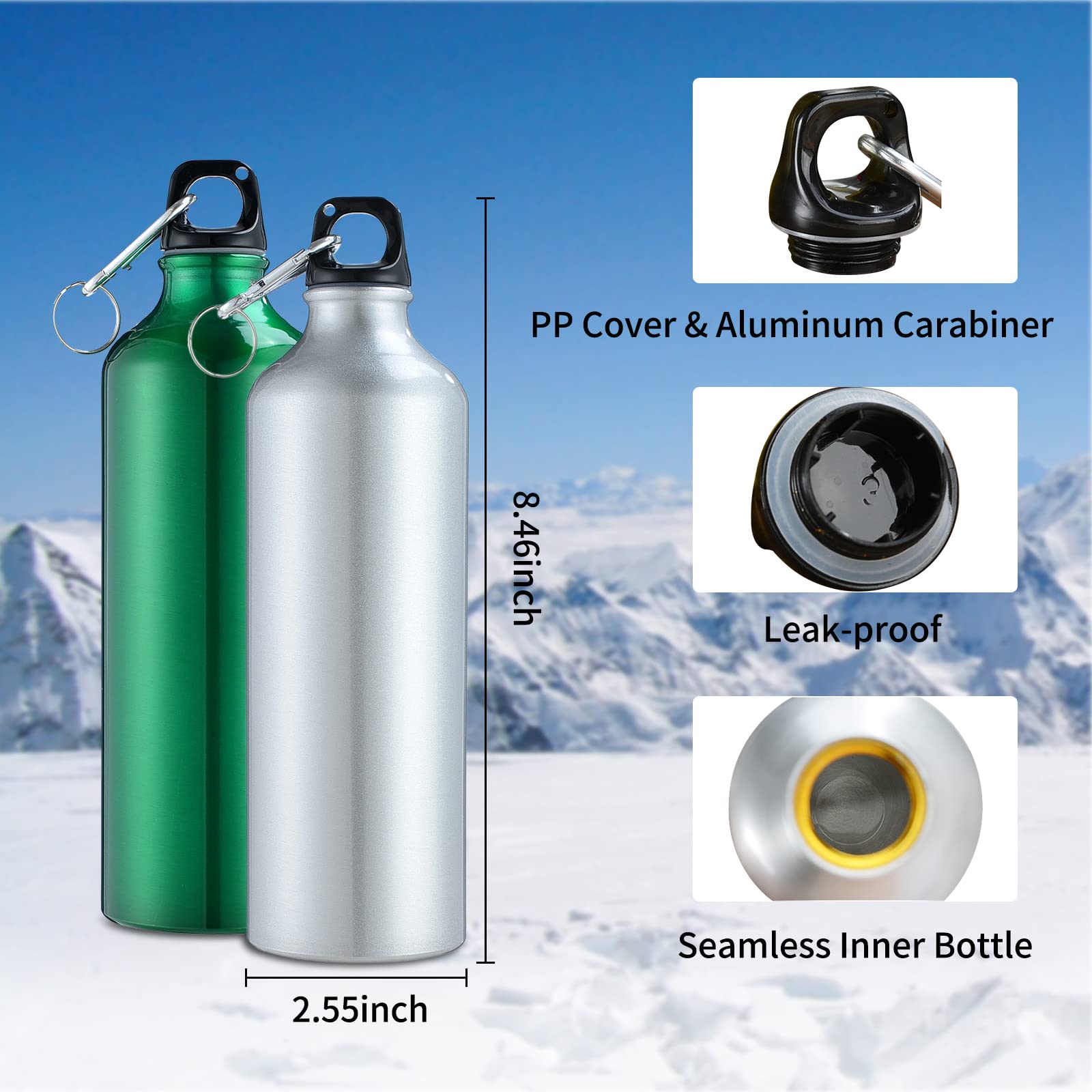 Lot De 4 Bouteilles D'Eau Pliables 700 Ml - Bouteilles D'Eau Pliables