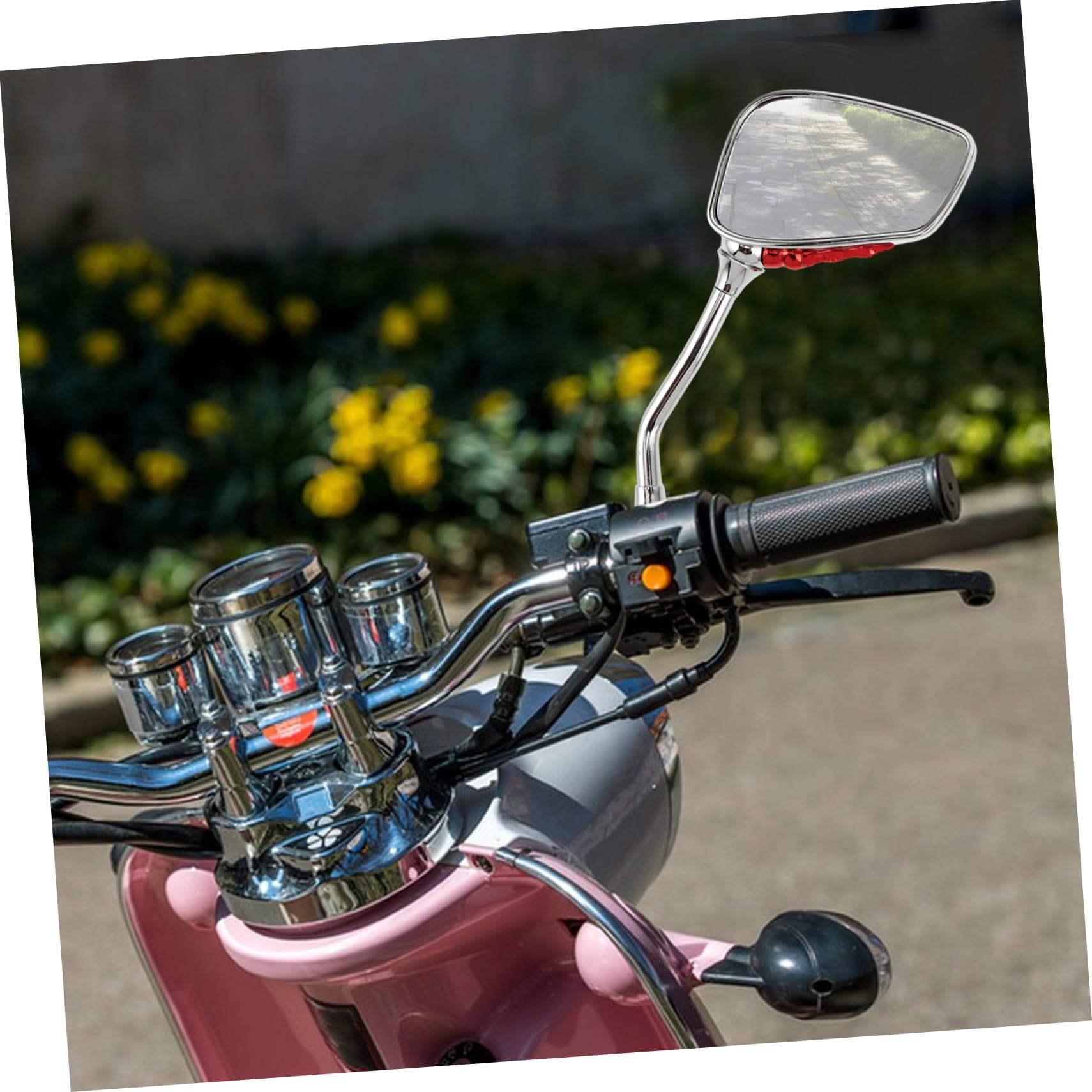 TOPBATHY Specchietto Retrovisore in Metallo Di Teschio Per Specchietto Retrovisore Per Accessorio Di Design Per Ciclismo e