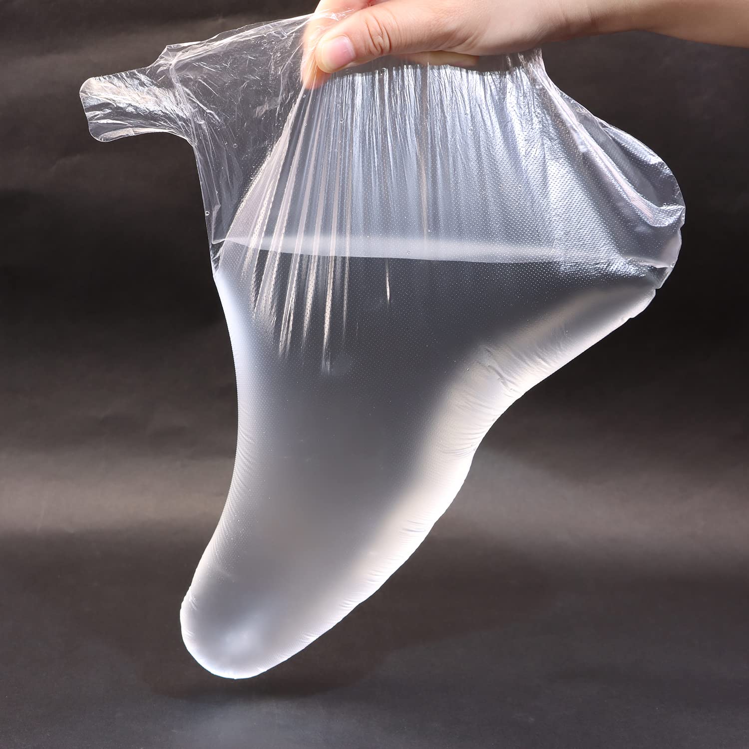 300 calcetines de plástico transparente para hidratar los pies, cera de parafina, revestimientos de baño para bolsas de cuidado de pies, prueba la cubierta de zapatos (calcetín para pies) 3