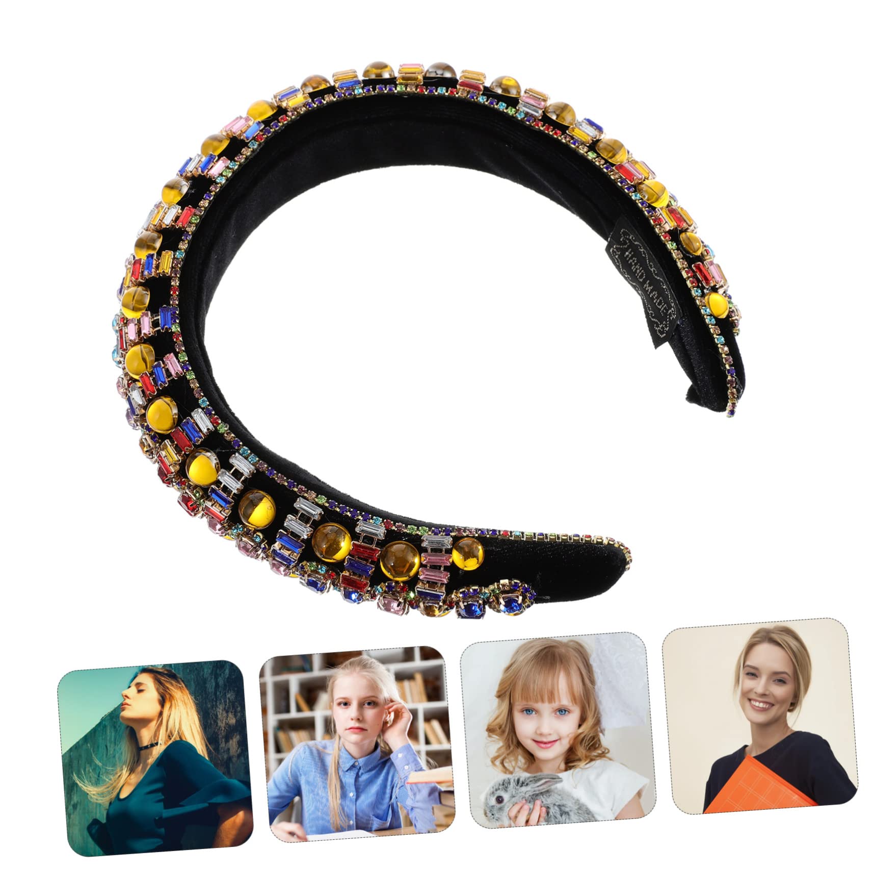 Ipetboom 2pezzi Cerchietto Vintage Per e Ragazze Fascia Antiscivolo Per e Accessorio Per Cerimonie e Look Quotidiani