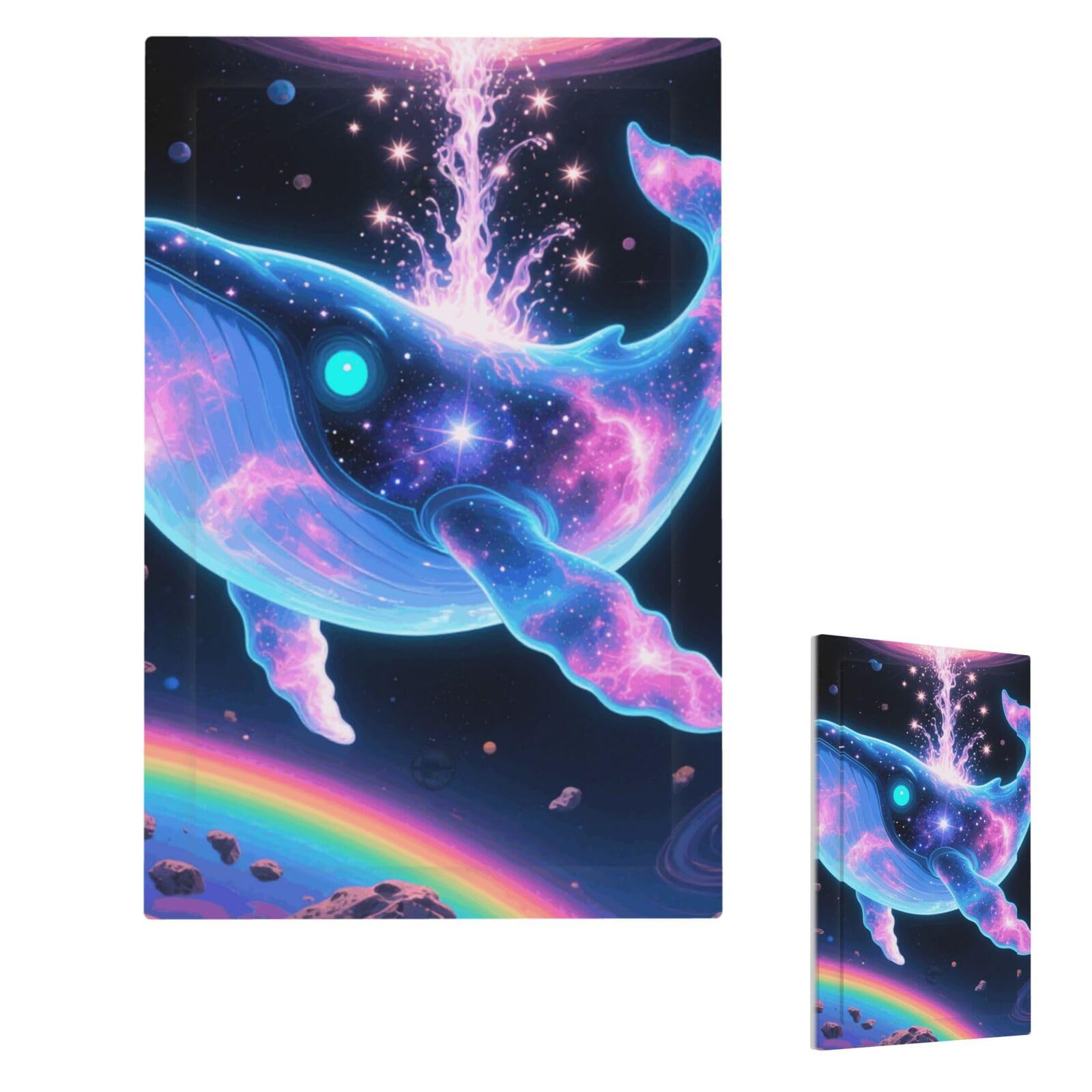 Sci-Fi Whale Wall Plate Cover Modern Decorative 1 Gang Light Switch Cover Unbreakable Receptacle Outlet Covers For Living Room Bedroom Home Decor Single Blank