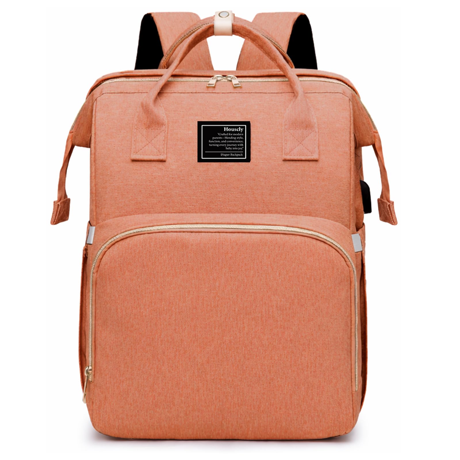 houscly Diaper Bag Backpack with Changing Station, 25L Large Capacity