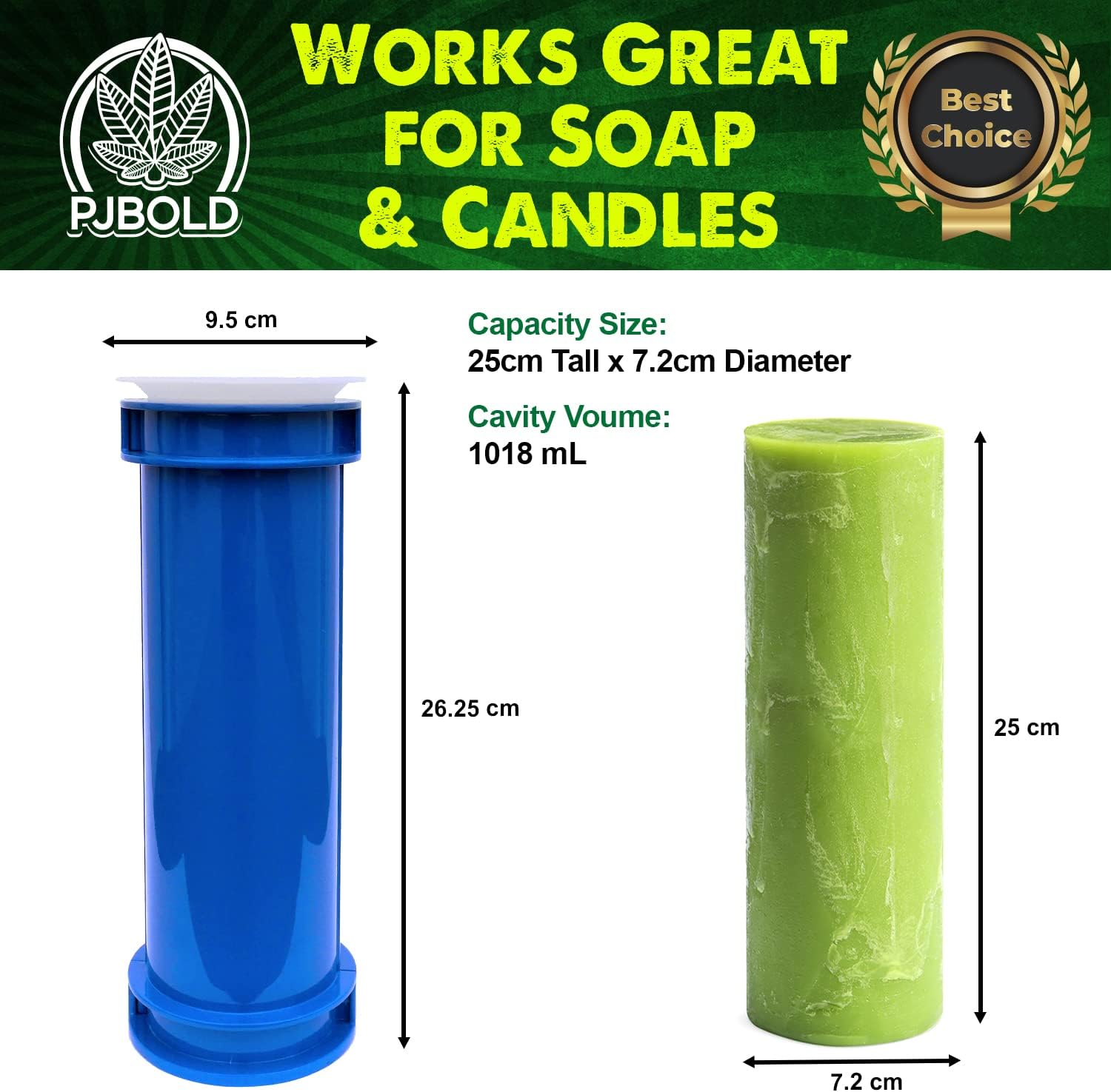 Column Soap Mold – Silicone Mold for Soap Making & Pillar Candles – DIY Silicone Food Safe Molds