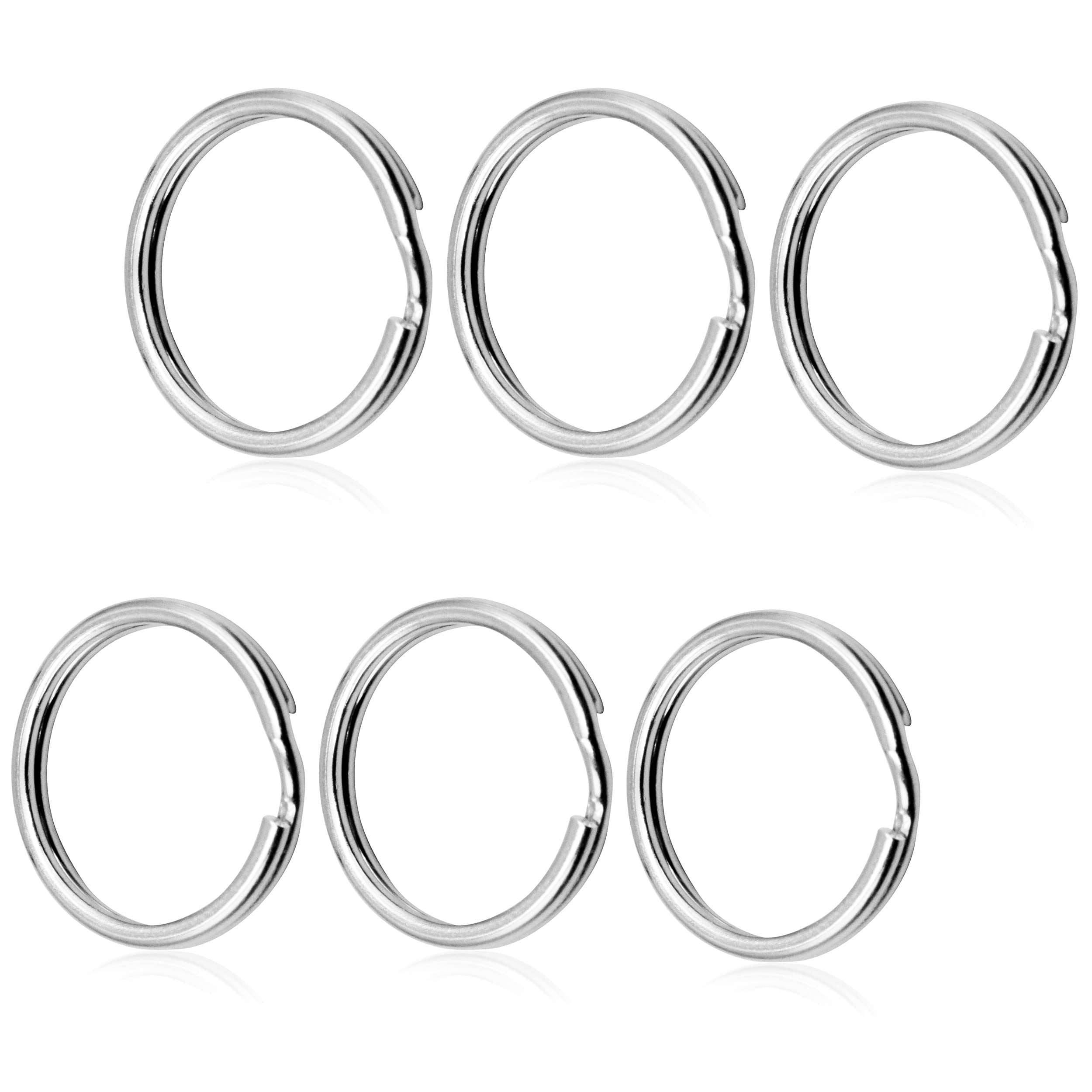 Key Rings , Metal Keychain Rings Split Ring for Home Car Office Keys 1 Inch 50 PCS