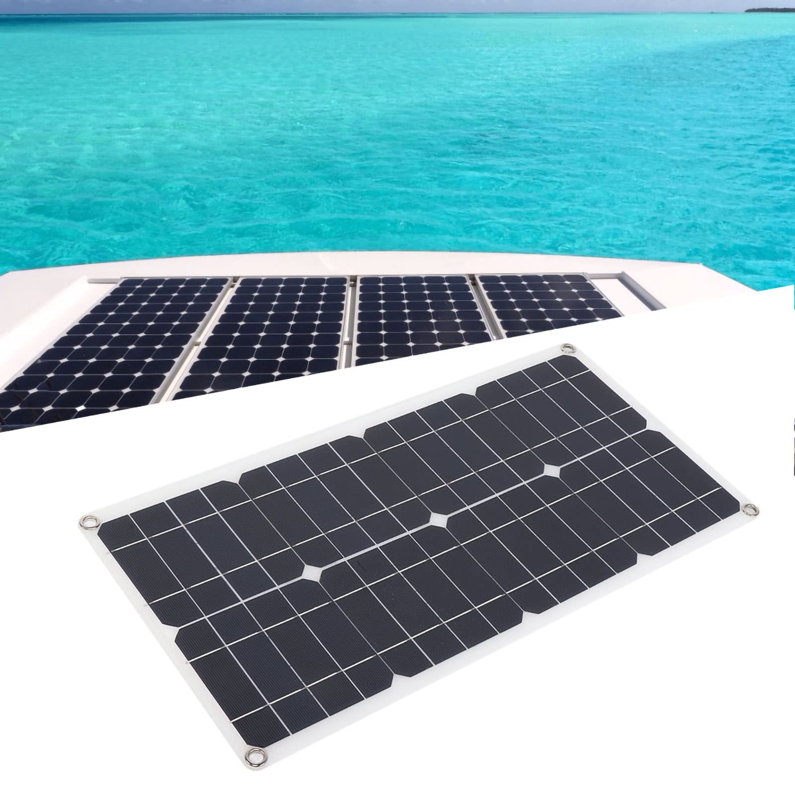 Kikumi Pannello Solare Fotovoltaico Portatile in Silicio Monocristallino 18V Caricatore Solare 25W Dual USB Conversione 19-21% IP65 [Marca] con Diodo di Blocco per Auto Barca Moto