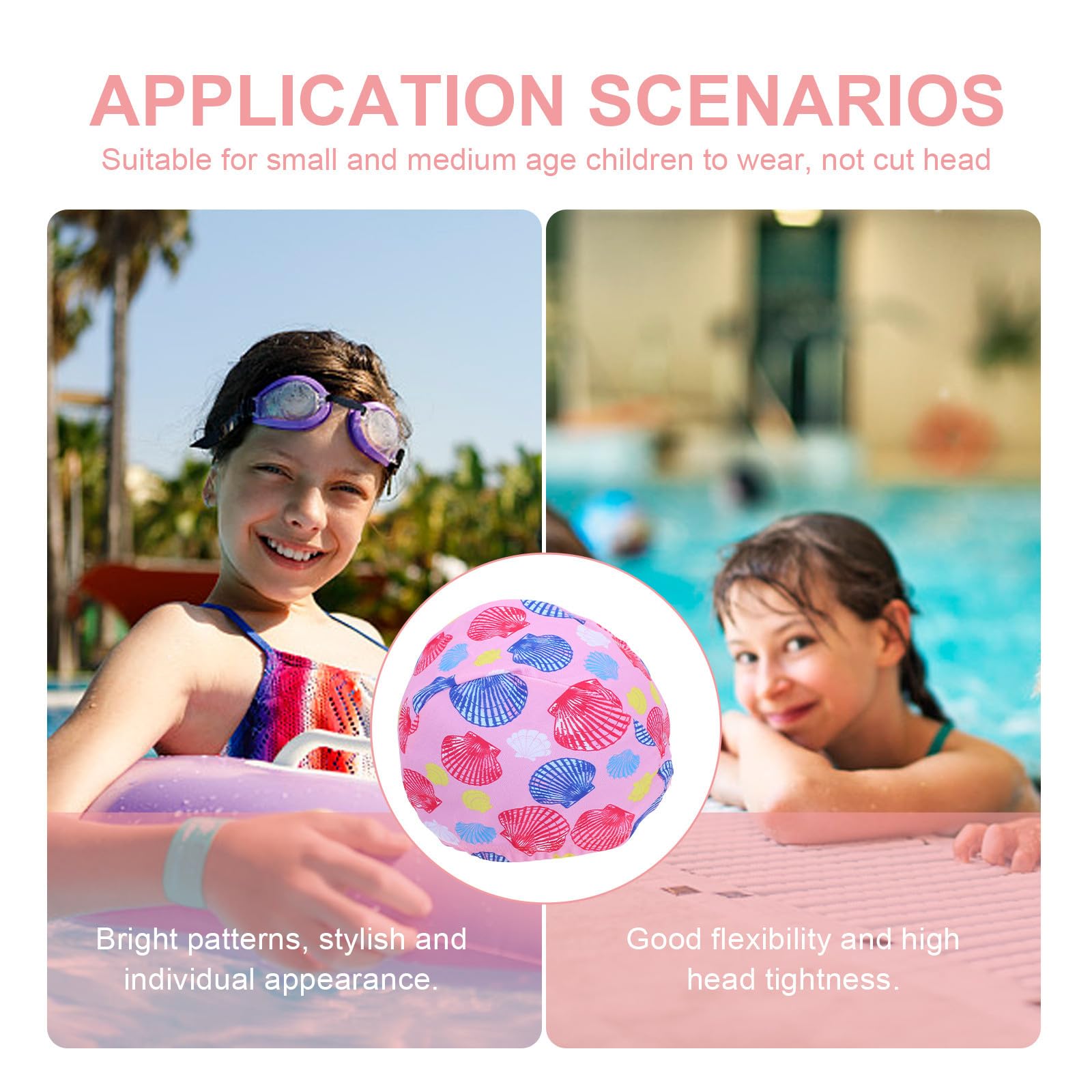 BESPORTBLE 5 Set Di Cuffie Da Nuoto Per Bambini E Bambine Cuffie Da Nuoto Per Bambine Cappelli Da Nuoto Per Bambini 2 Pezzi * 5