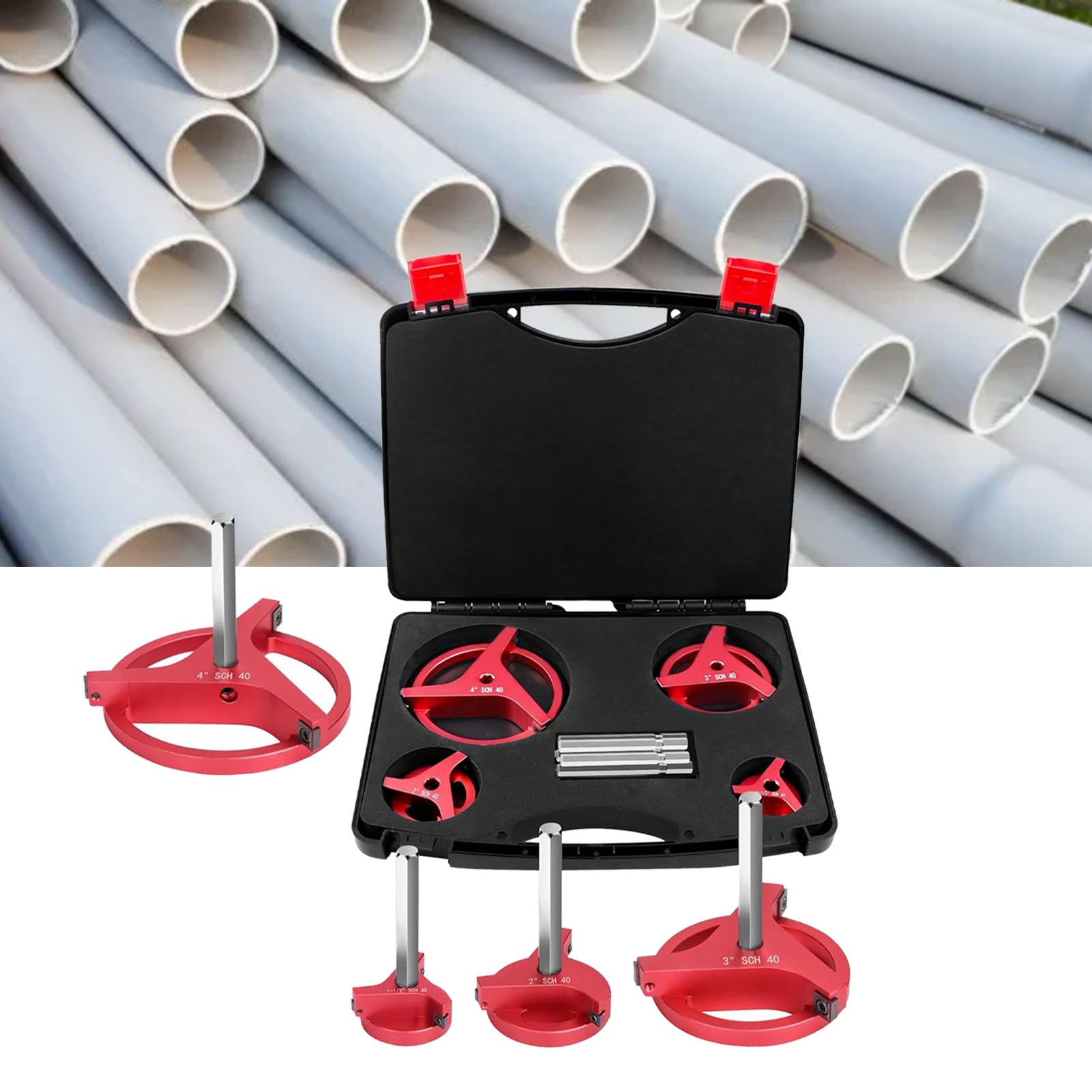 Kit a pila a pipa efficiente inserto quadrato Inserto PVC CPVC ABS PP Strumenti per campionare PE
