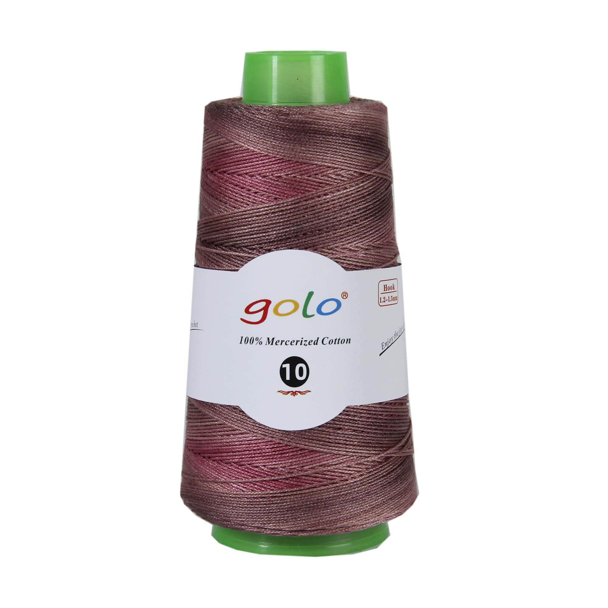 golo Crochet Thread Size10 1.76oz310yd,Yarn for Hand Knitting Space-Dyed Yarn D15