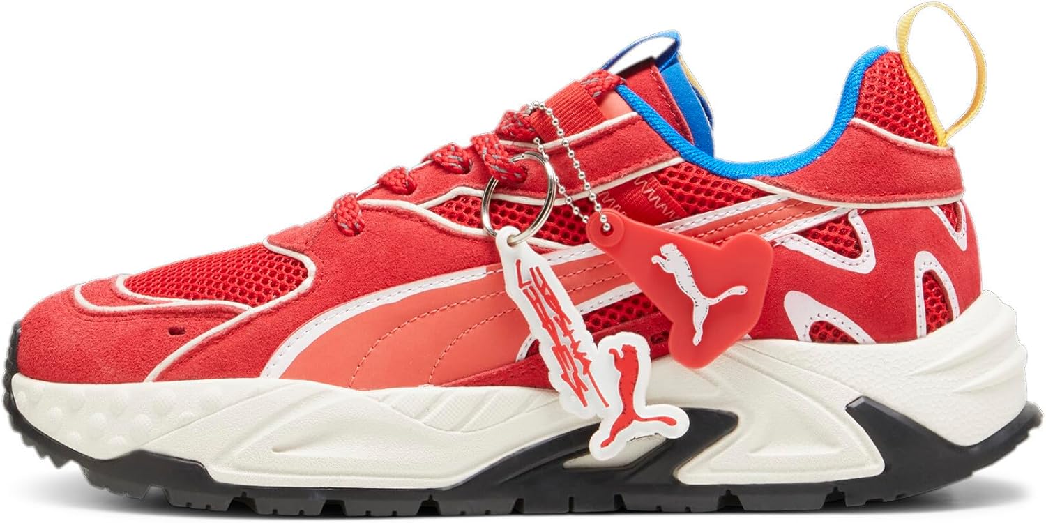 PUMA Mens Scuderia Ferrari Joshua Vides Rs Trck Lace Up Sneakers Shoes Casual - Red