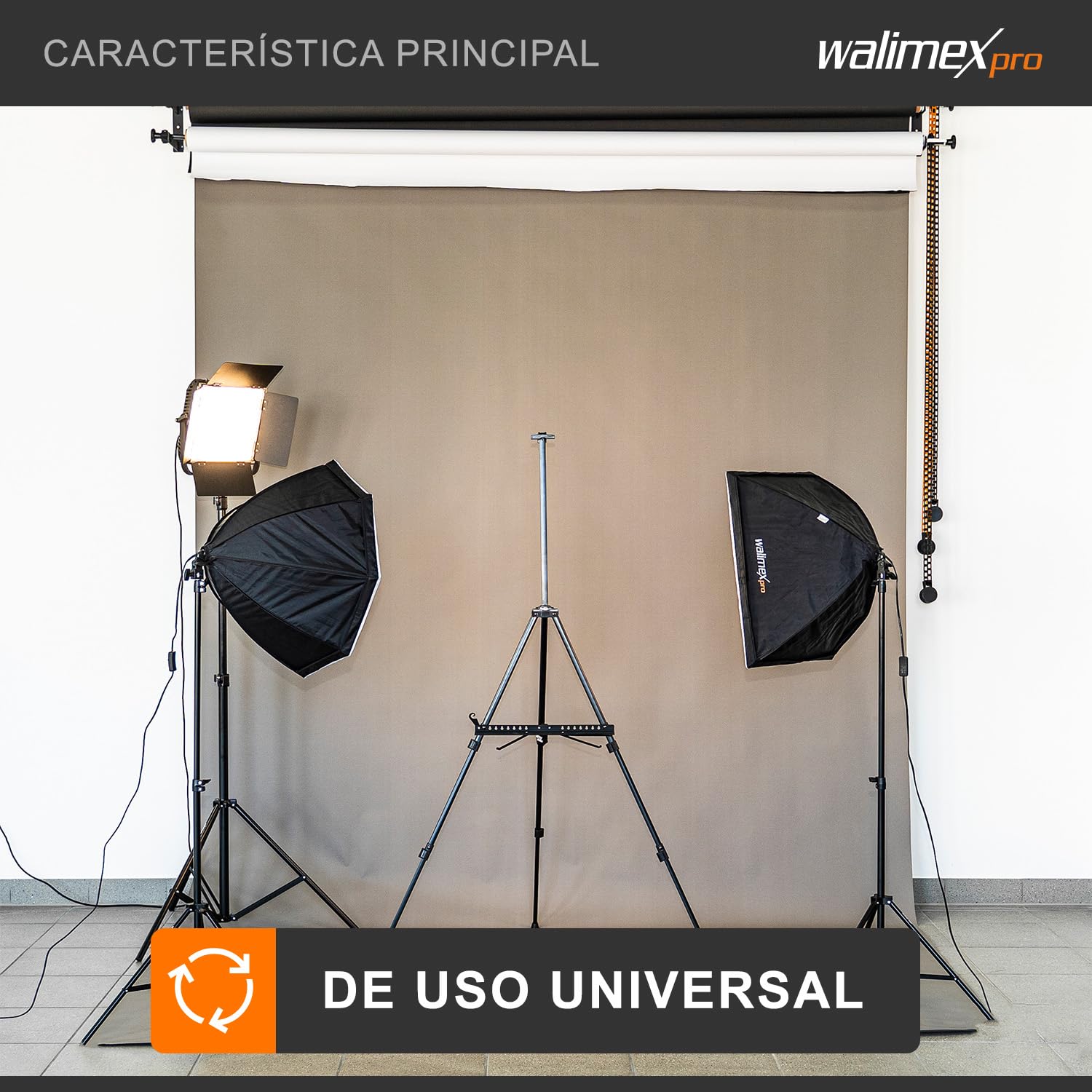 Walimex pro AIR 355 Soporte de luz - Trípode con suspensión de aire, altura máx. 355 cm, carga 8 kg, alto y estable, aluminio, para estudio de fotografía o exterior con bolsa