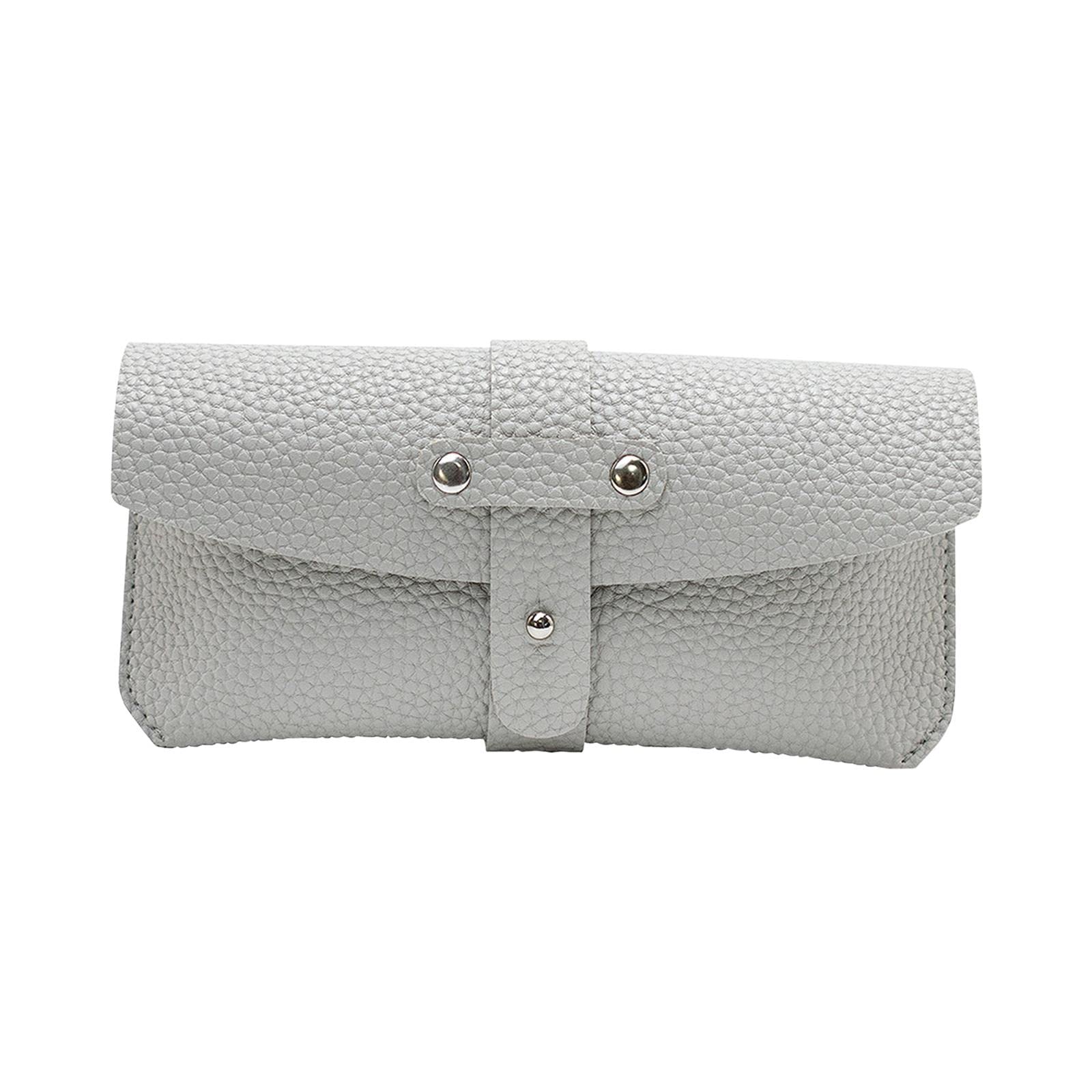 Portable PU Leather Glasses Case Protective Holder for Men and Women Grey| Eyeglass Cases| Vision Care |Health & Beauty-image-39