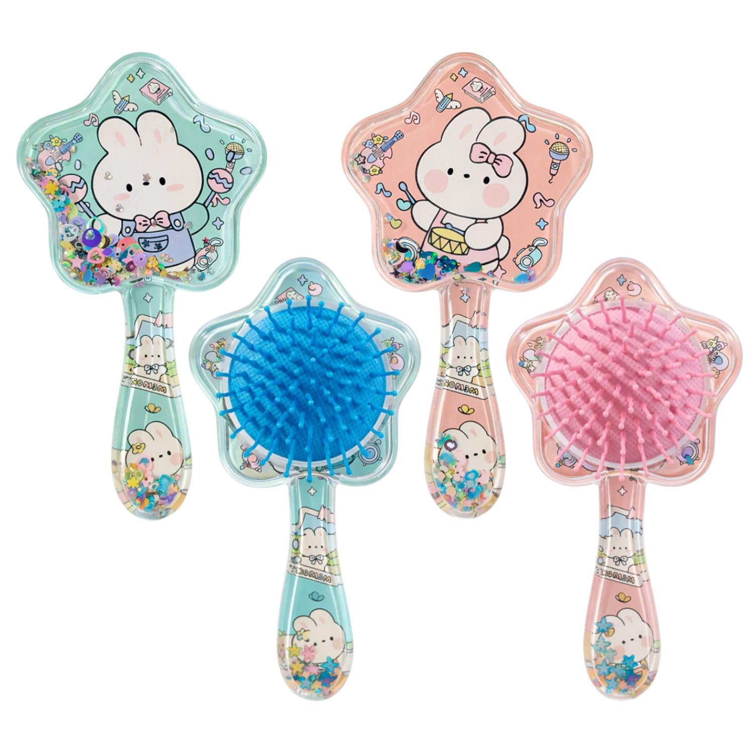 FunBlast Hair Comb for Girls – Set of 2 Pcs Cartoon Theme Cute Hair Comb and Brush Set, Novelty Hair Brush for Girls, Kawaii Hair Brush, Women (BunnyStarComb(Random))-image-34