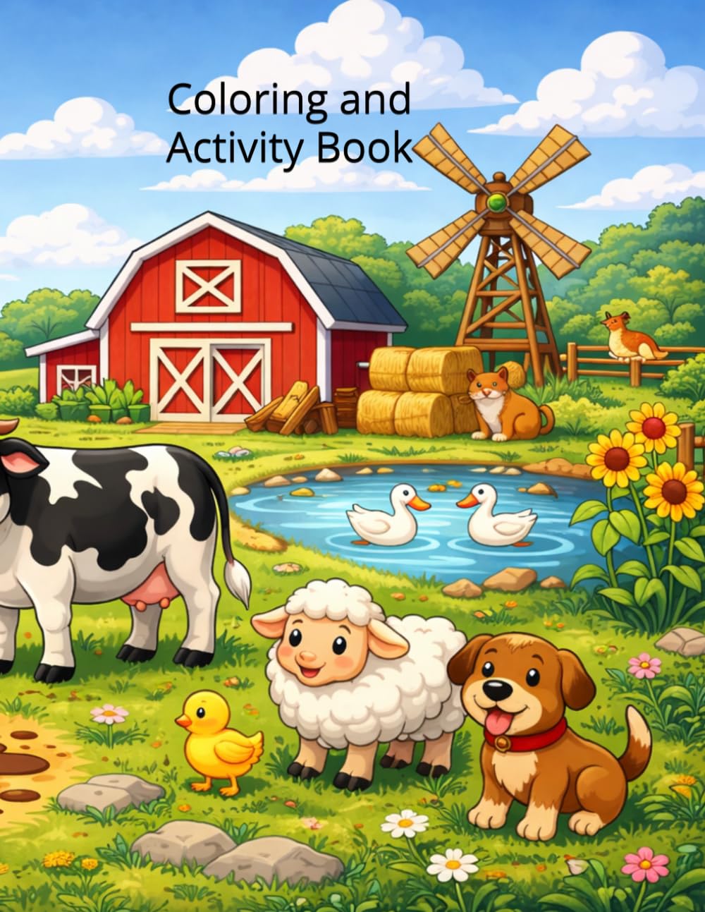 Farm Animals Coloring and Activity Book