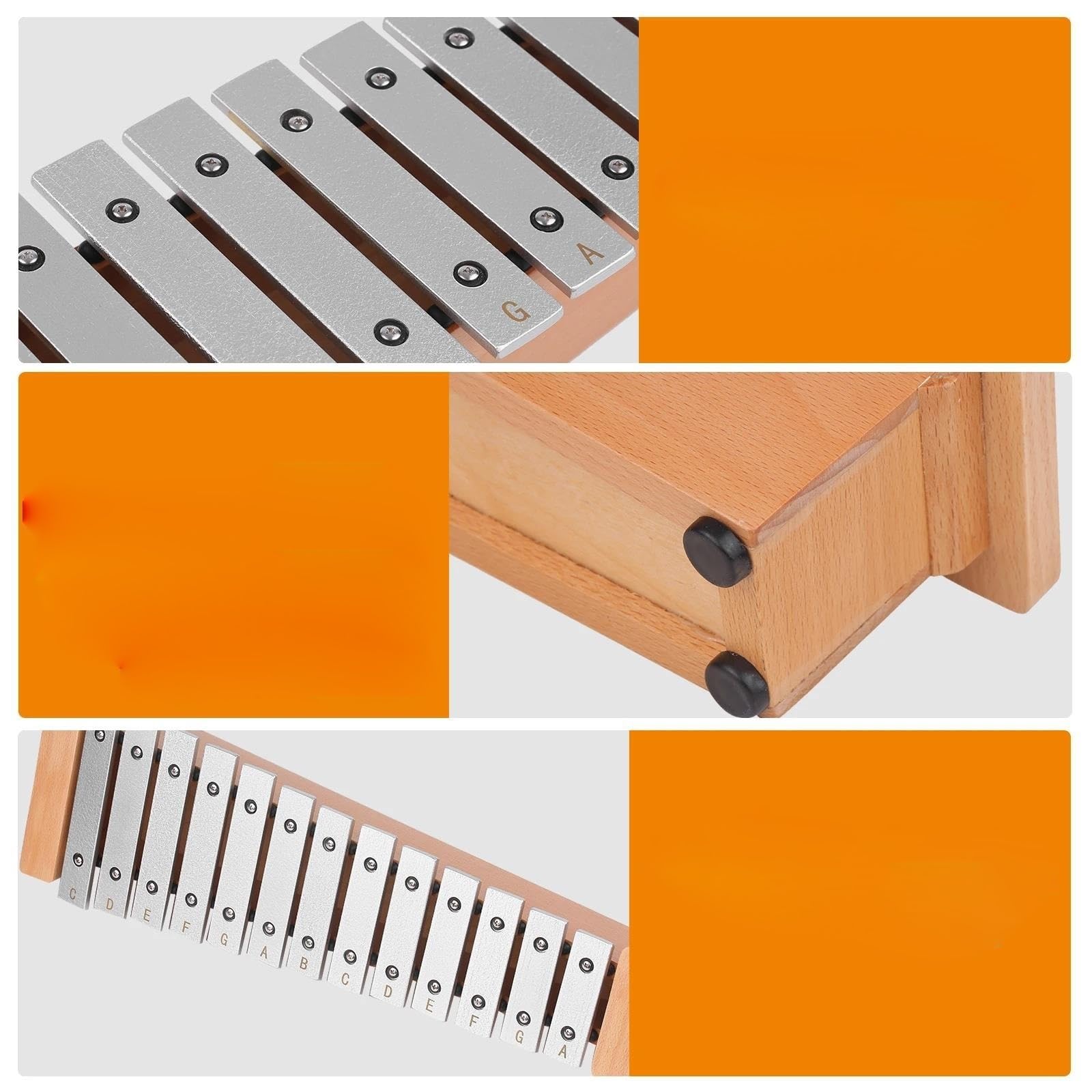 Instrument Ksylofonowy Miłośnicy Muzyki 13-Note Glockenspiel Przenośny Aluminiowy Fortepian Ksylofon Instrument Perkusyjny Instrument Muzyczny