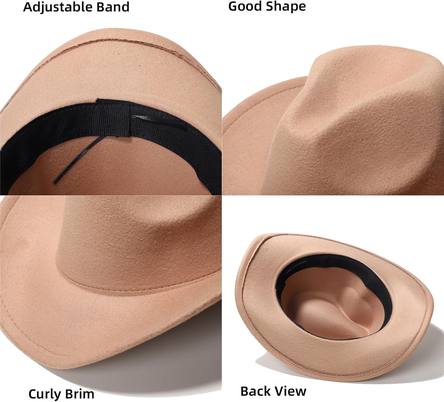 Personalized Toddler Cowboy Hat for Boy Girl, Western Cowgirl Hat 3 Sizes for Baby Kids Adult, Custom Leather Hatband - Image 4