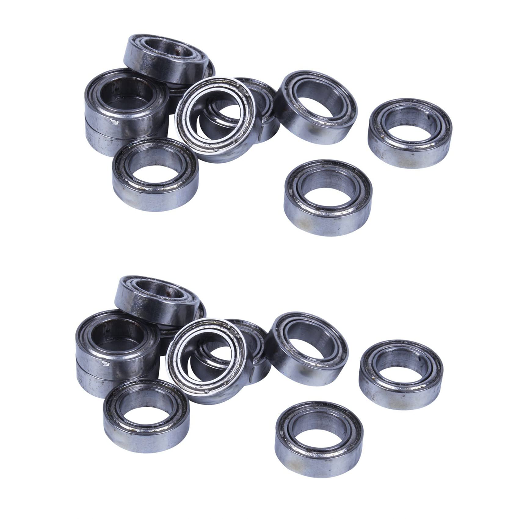 Jnchdghwa Silver 20Pcs Miniature Sealed Metal Shielded Metric Radial Ball Bearing Model: Mr106-Zz 6X10x3mm