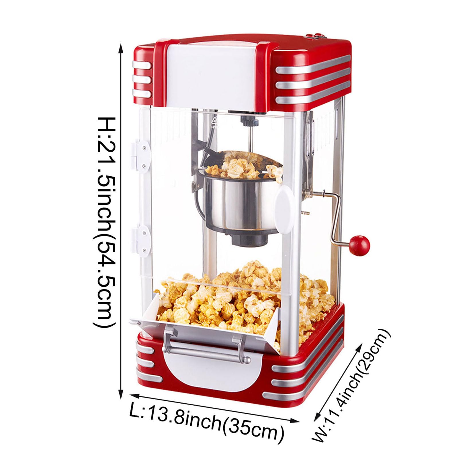 Mini Macchina per Popcorn ad Aria Calda, Popcorn Popper Elettrico Domestico da 1200 W con misurino, Sano Senza Olio per Feste di Compleanno o Serate di Cinema