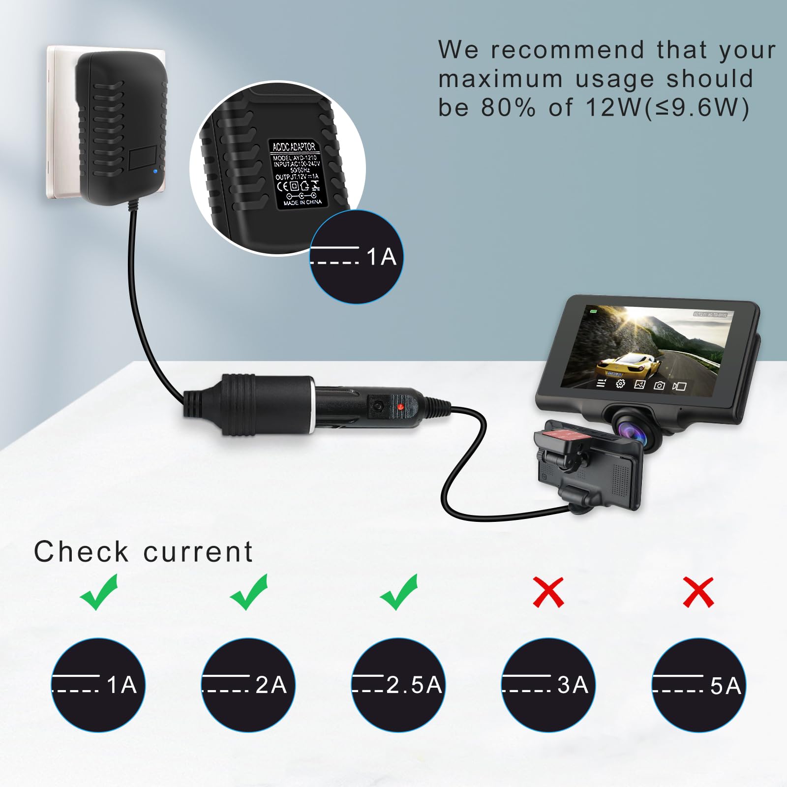 adapter for cigarette lighter to plug Car Cigarette Lighter Adapter Converter 110v-220v AC Wall Power to 12V DC