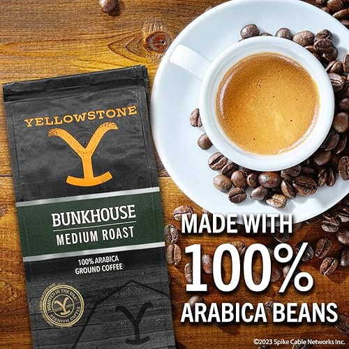 Miniatura 4 de Yellowstone Bunkhouse Café tostado medio, 100% café molido arábica, 12 onzas